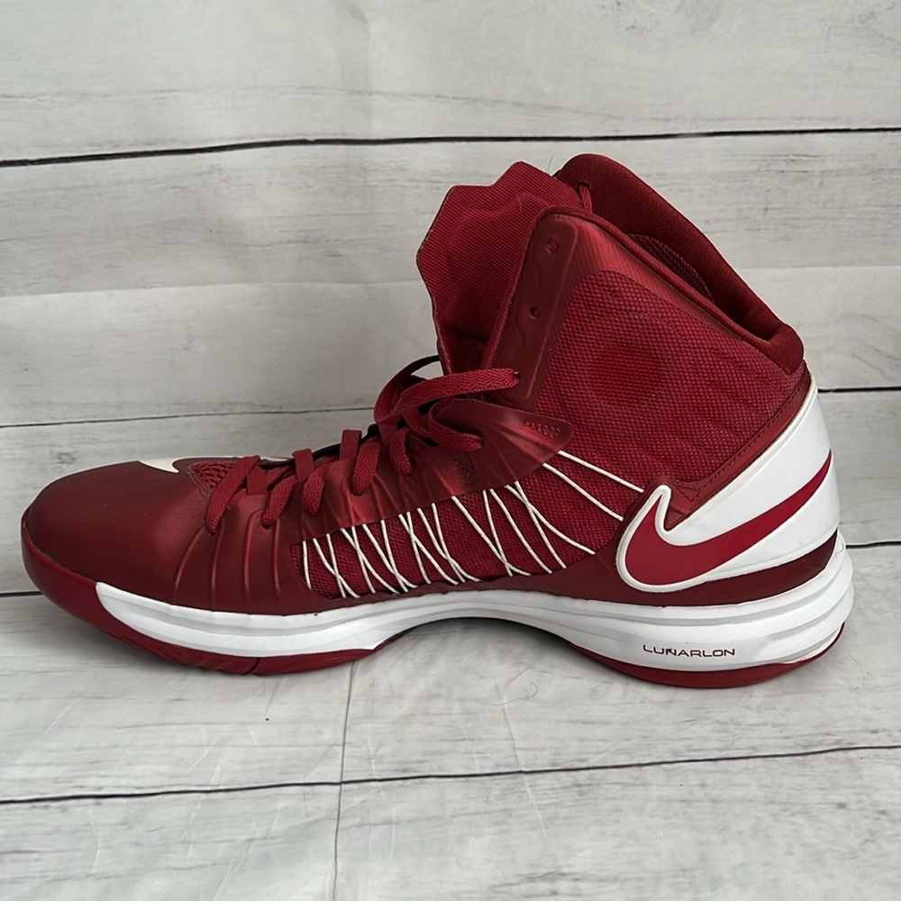Summer Sale: Nike Hyperdunk TB Maroon High Top 524882-600 Mens Size: 17 - Picture 3 of 10